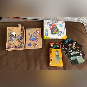 Educational toys Wooden puzzle 53 pz, Djeco Mistigri play cards, Fidjetz 25 pzs